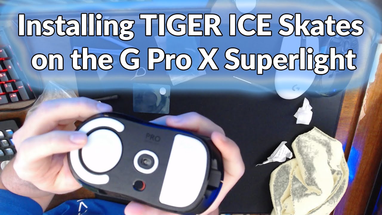 How to Install Tiger Ice Skates on the G Pro X Superlight - YouTube