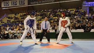 Dutch Open 2012 Taekwondo Final Aaron Cook vs Sebastian Crismanich(ARG)