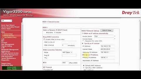 DrayTek Vigor3200 Multi-WAN connection