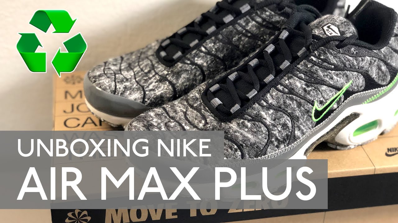 ✔️ Nike Air Max Plus "Recycled Felt" Grey Unboxing & On Feet - YouTube