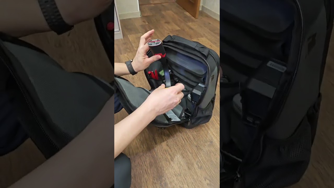 Рабочий рюкзак автоподборщика.