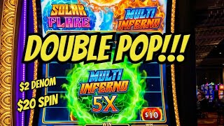 DOUBLE POPPED ULTIMATE FIRE LINK Solar Flares & Multi Inferno! #slot #casino #jackpot #slotmachine