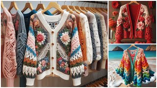 Most Beautiful 💕Ladies Crochet Sweater 🌸2024 (Share Ideas) #Knitted #Knitting #Crochet