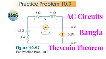 Fundamentals of Electric Circuits || Practice Problem10.9 || Alexander & Sadiku || Bangla ||