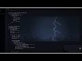 ASMR Programming — Rainfall Simulation with Lightning - No Talking