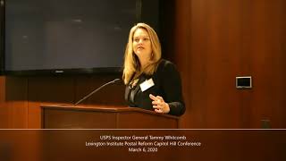 USPS Inspector General Tammy Whitcomb Speaks at Lexington's Postal Reform Conference 3.6.20