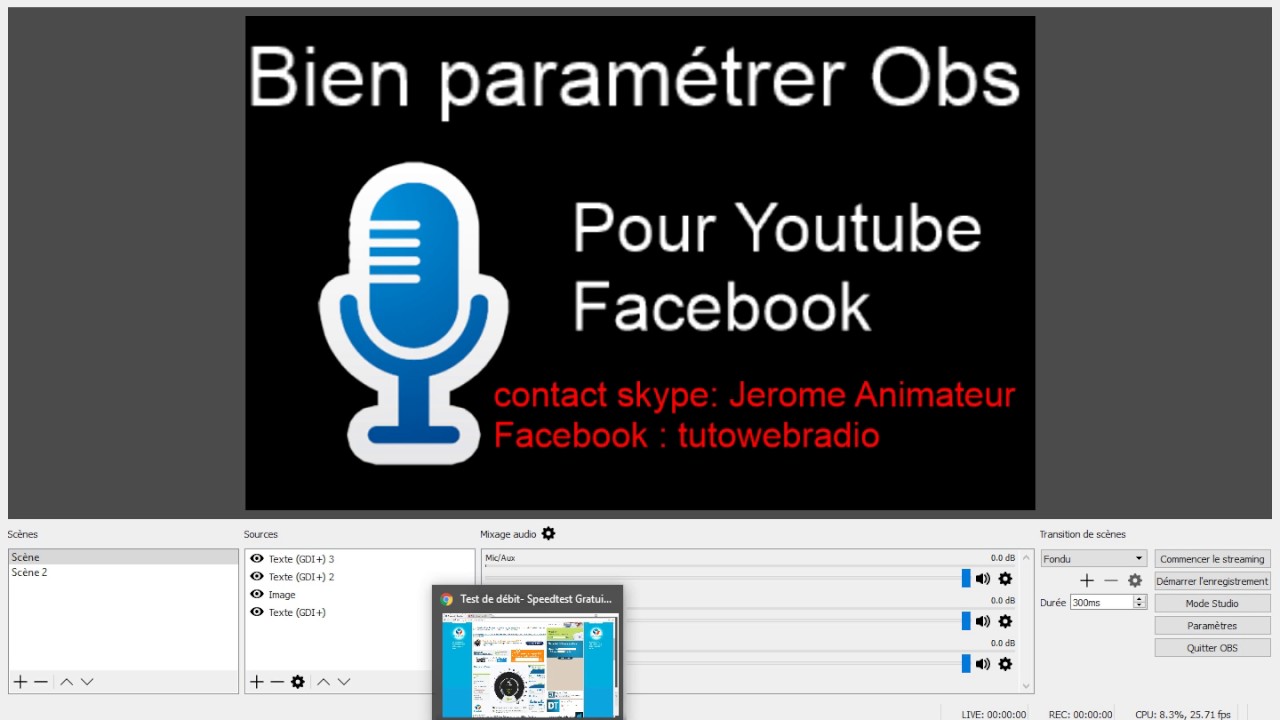 Comment Bien Parametrer Obs Pour Facebook Et Youtube Pour Ne Pas Avoir De Lague Lors D Un Direct Youtube