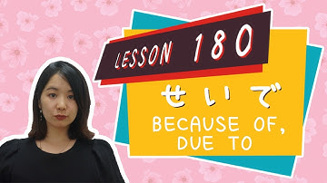 # 180 Learn Japanese【～せいで】because of / due to / on account of  - N3 Grammar -