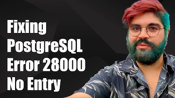 Fixing PostgreSQL Error 28000: No pg_hba.conf Entry for Host and User