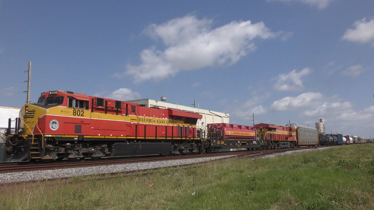 SLOWING DOWN for Brightline - FEC 101-08 - Brightline BLF701 [ORANGE ...