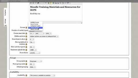 Moodle Common Course Settings.mov