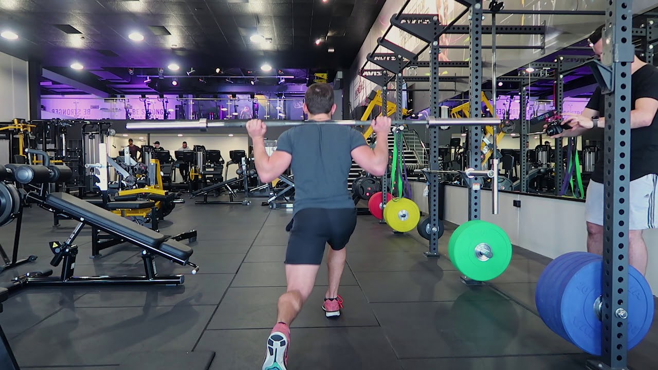 Barbell Walking Lunges
