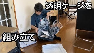 アクリルのケージ(イージーホーム クリアーバード 40-WH)を購入・組み立て