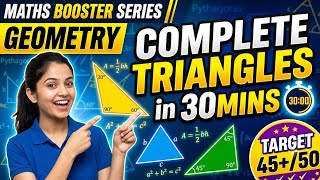 Master TRIANGLES in 30 Minutes! 🎯 Geometry | IMP THEOREM AND FORMULAS | CONGRUENCY AND SIMILARITIES 