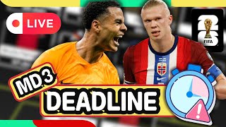 MD3 DEADLINE STREAM | LIVE Reviews | WILDCARD ACTIVE | FIFA World Cup Fantasy 2026
