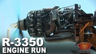 Wright 3350 Turbo Compound Start 18 Cylinder Aircraft Engine Youtube