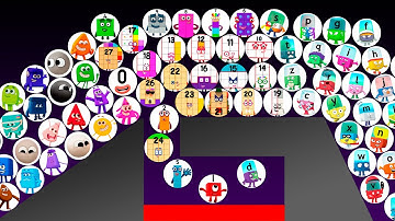 ALL 120 LEARNINGBLOCKS Marble Race Tournament in Algodoo - Who will be the Champion?