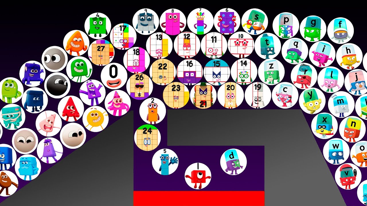 ALL 120 LEARNINGBLOCKS Marble Race Tournament in Algodoo - Who will be the Champion?