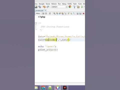 #7 How to convert string into array in php tamil | explode() function ...