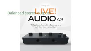 REVIEW (2026): Creative Live! Audio A3 Interface. ESSENTIAL details.
