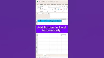 Auto Border Trick in Excel | ম্যানুয়ালি বর্ডার দেওয়ার সময় শেষ!