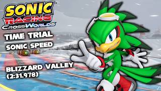 Sonic Racing CrossWorlds: Time Trial - Blizzard Valley (Sonic Speed) | 2:31.978