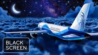 Airplane Sleep Sounds & Black Screen Fly Away With Relaxing Airways