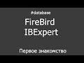 Первое знакомство с FireBird, IBExpert