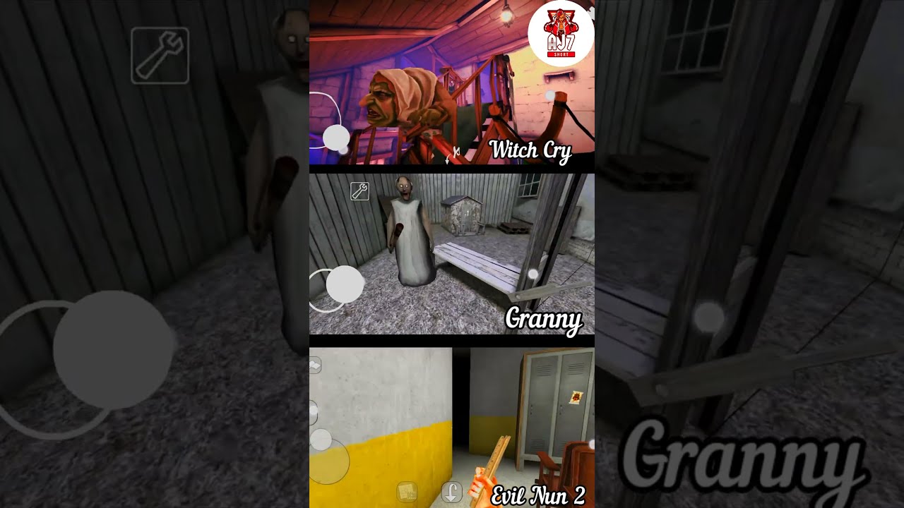 Witch Cry: Horror House Vs Granny👵 Vs Evil Nun 2 AJ7 [ Granny👵shorts ]