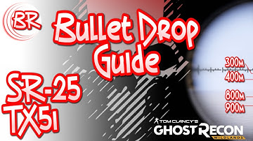 SR25 + TX5i Tactical - 1Km Bullet Drop Guide - Ghost Recon: Wildlands