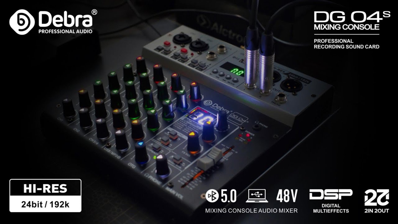 Debra Audio DG04S Sound Card Mixer - Real Shot Introduction - YouTube
