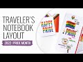 Traveler's Notebook Layout 2022 | Paper Person May Kit Unboxing