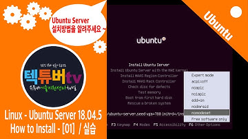 Linux - 우분투 리눅스 Ubuntu Server 18.04.5  How to Install  [01]