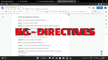Commonly used AngularJS Directives with practical demonstration in SNOW on YouTube.