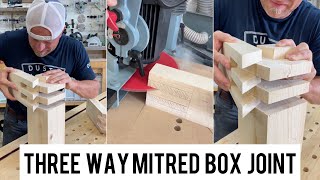 Three way mitred box joint