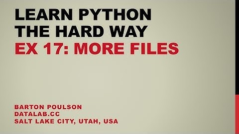Learn Python the Hard Way - Ex 17 - More Files