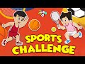 Sports Challenge | Sports Day | Animated Stories | English Cartoon | Moral Stories | PunToon Kids