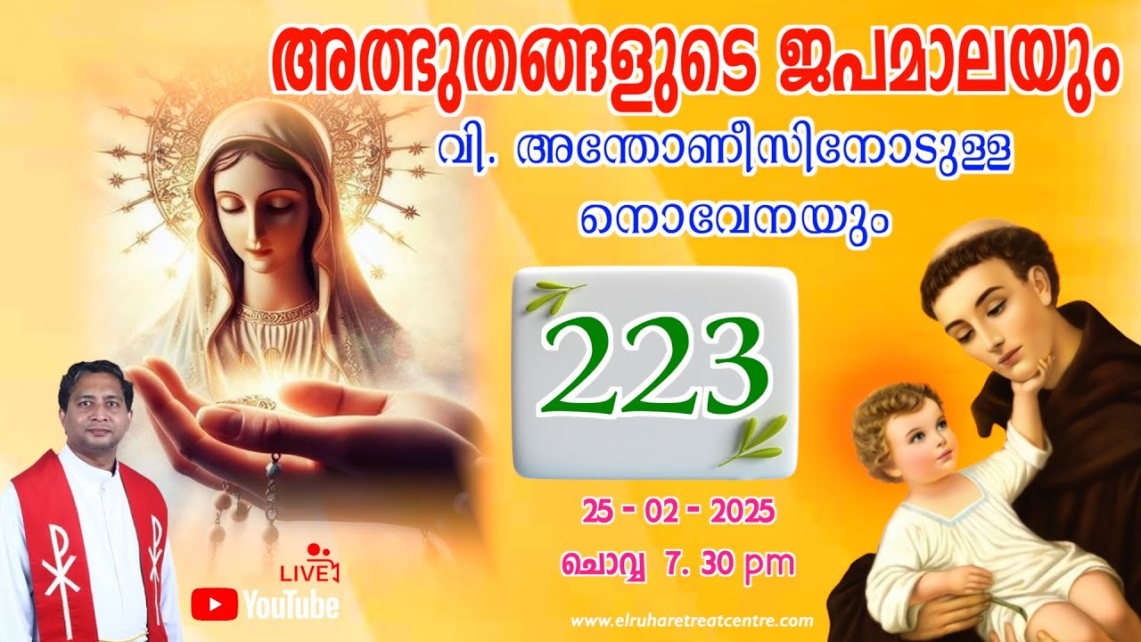 അത്ഭുതങ്ങളുടെ ജപമാല 🌹07.30 pm 🕊️ ചൊവ്വ  25-02-25 💒