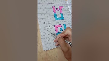 square kufic script/ Lesson 06/ letter ن  #square_kufic #arabiccalligraphy