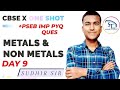 METALS &amp; NON METALS Part 1 CLASS X REVISION + IMP PYQ || SUDHIR TUTORIALS