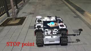 POSCO Coke Oven Pilot Robot -  GNSS (GPS) waypoint navigation with stop point