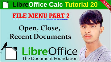 LibreOffice calc tutorial 20 File Menu Part 2 || in hindi || by dev || technical dev
