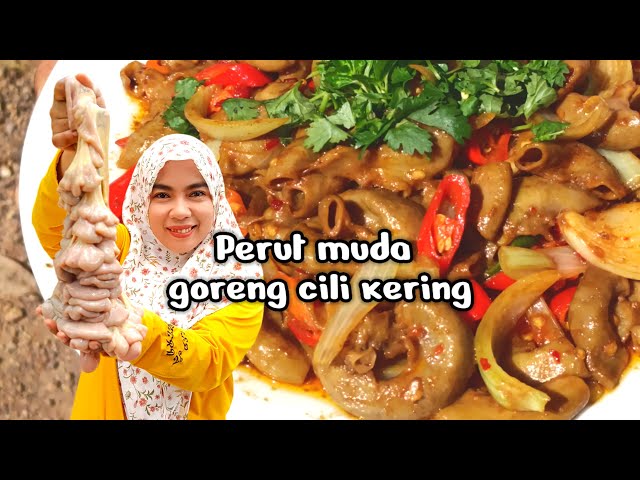 Perut muda goreng cili kering # goreng cili api class=