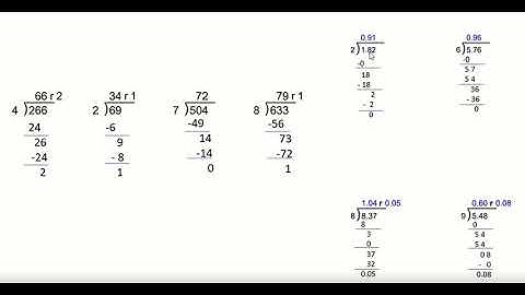 5th Grade Math Division and Division with Decimals Version 2