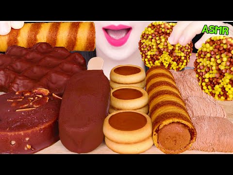 ASMR CHOCOLATE DESSERTS *CHOCOLATE BANANA DIPPIN&amp;#39; <strong>DOTS</strong>, CHOCOLATE ICE CREAM, WAFFLE 먹방 EATING SOUNDS