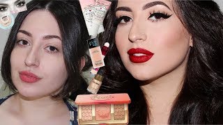 Cat Eyeliner & Red Lips Makeup | Melissa Samways