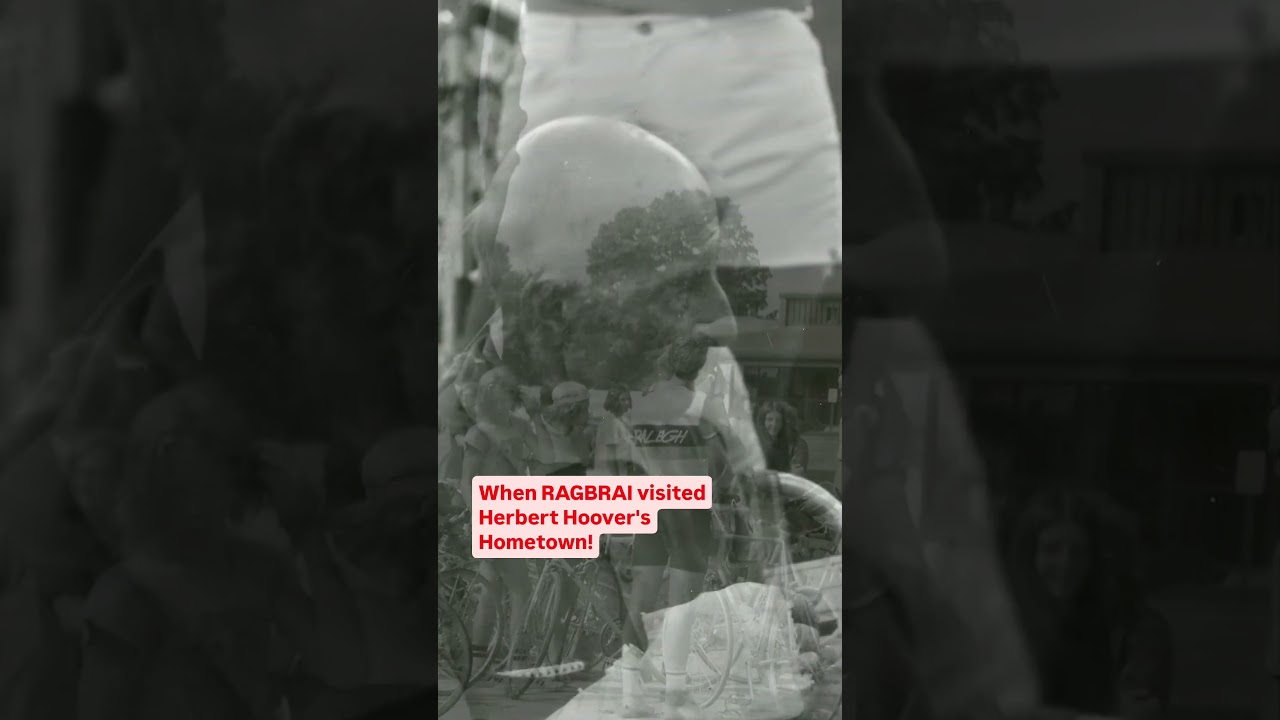 When RAGBRAI visited Herbert Hoover's Hometown! #Iowa #shorts #history