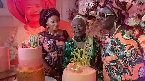 POPULAR NOLLYWOOD ACTRESS BIMBO AKINSANYA CELEBRATES HER MOTHER 80TH BIRTHDAY.