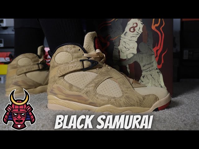 Air Jordan 8 Black Samurai On Feet Review (Rui Hachimura) - YouTube