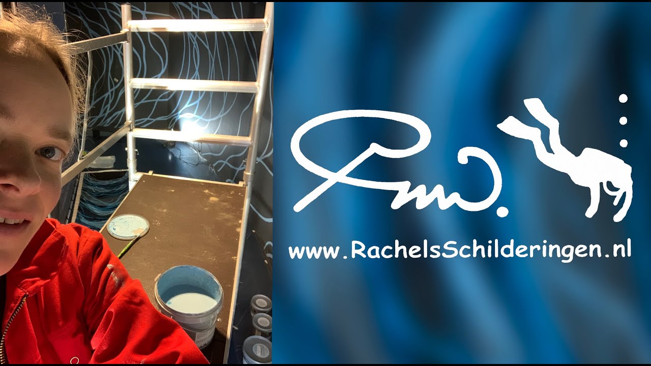 Rachel's Schilderingen - Natuurcentrum Ameland - Muurschildering 'Wormhole'